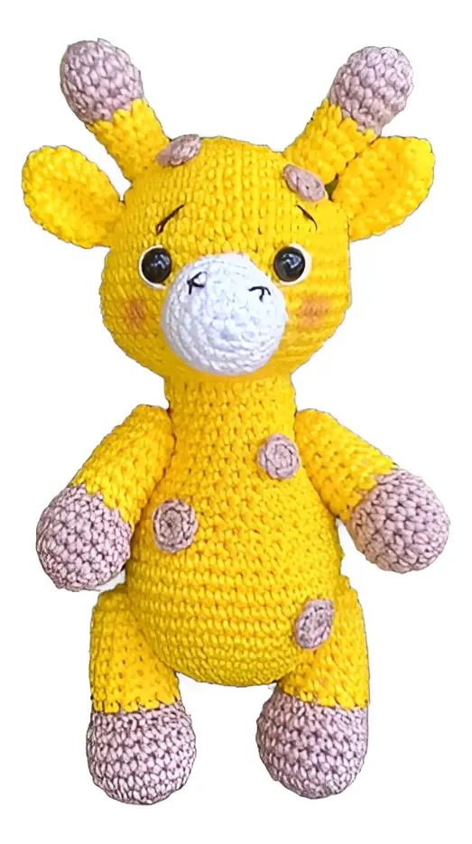 Girafinha Rosa Em Amigurumi