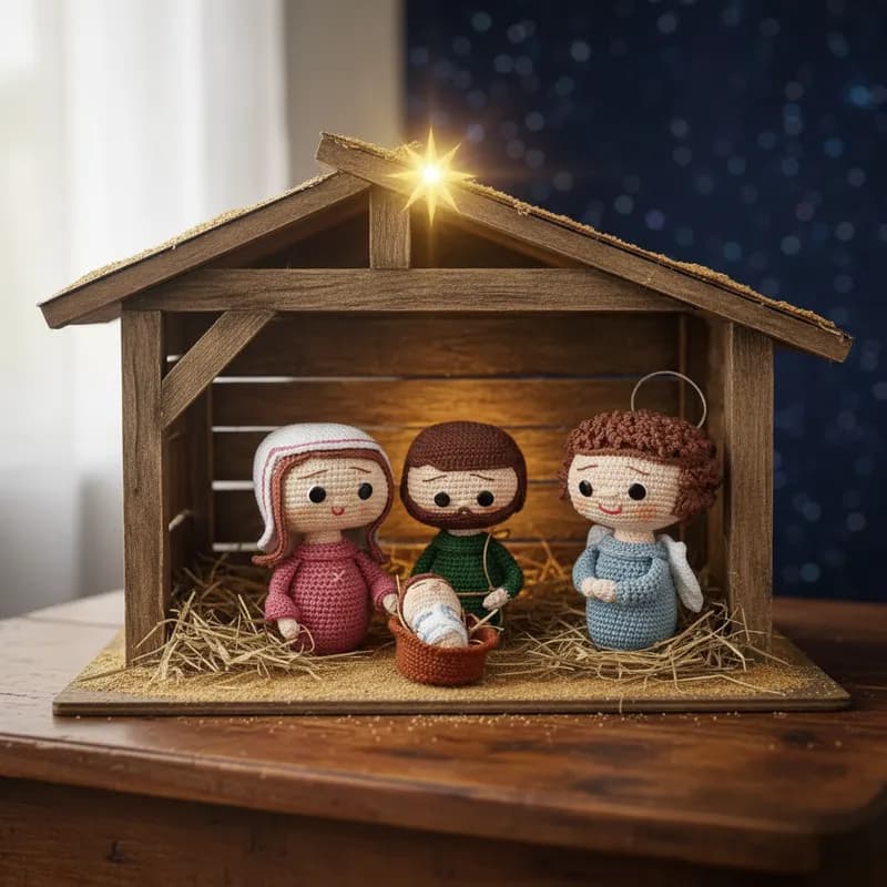 Presépio Funko Pop Em Amigurumi - 4 Peças