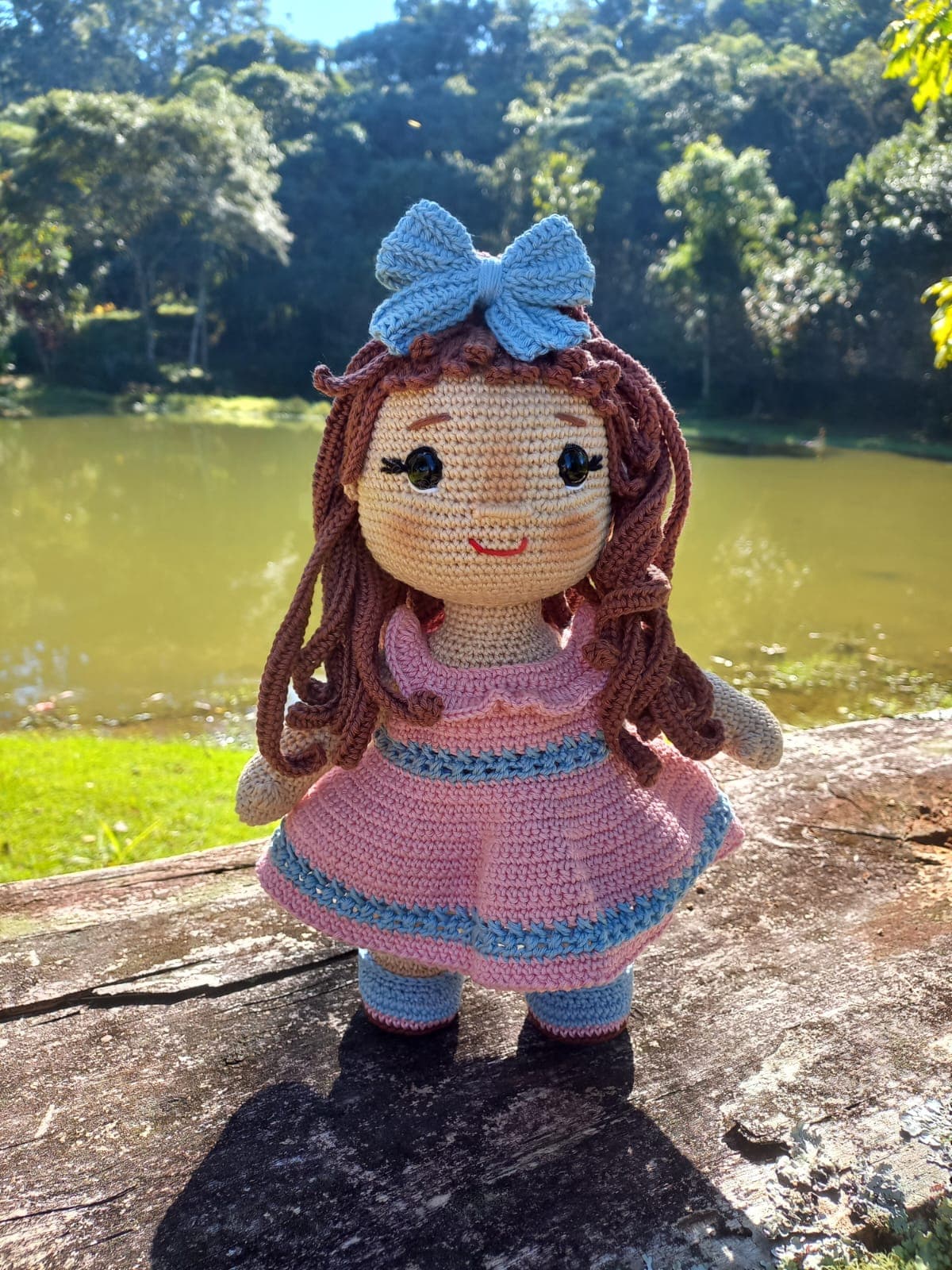 Boneca Mia Em Amigurumi