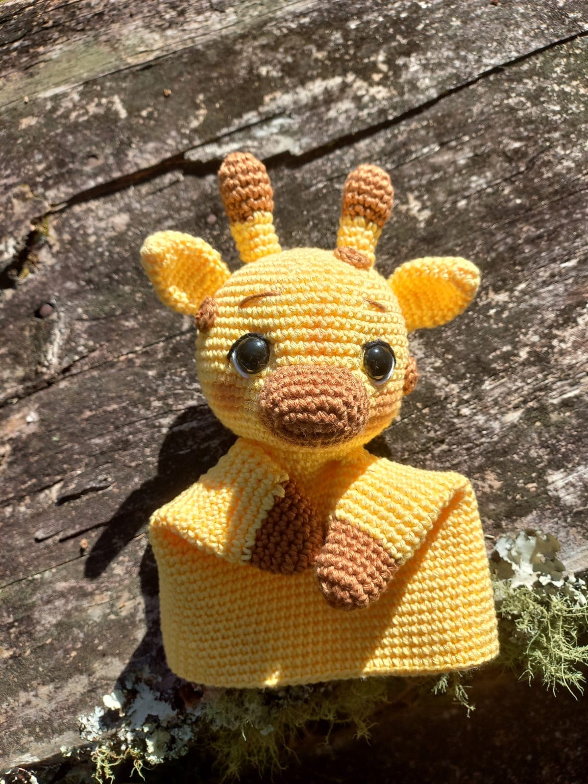 Fantoche Girafa Em Amigurumi