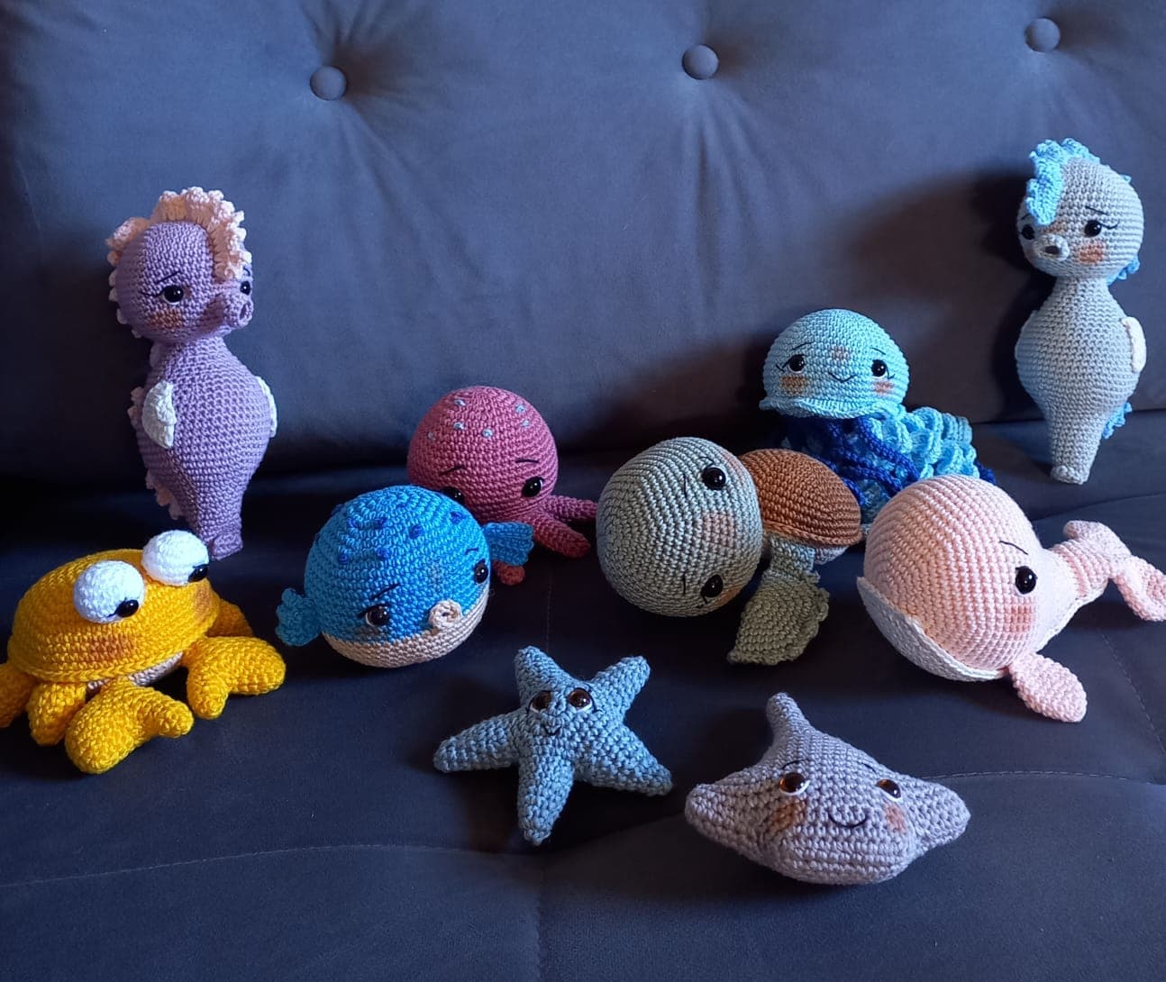 Kit Bichinhos Do Mar Em Amigurumi