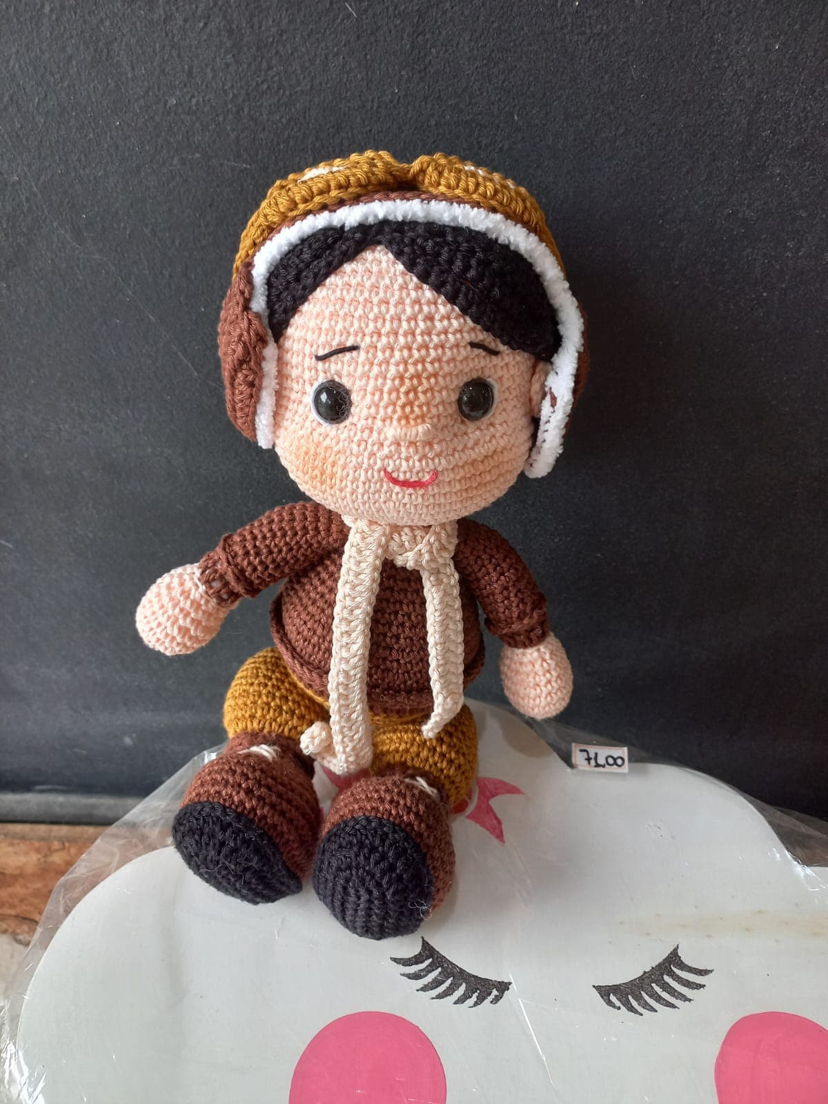 Menino Aviador Em Amigurumi