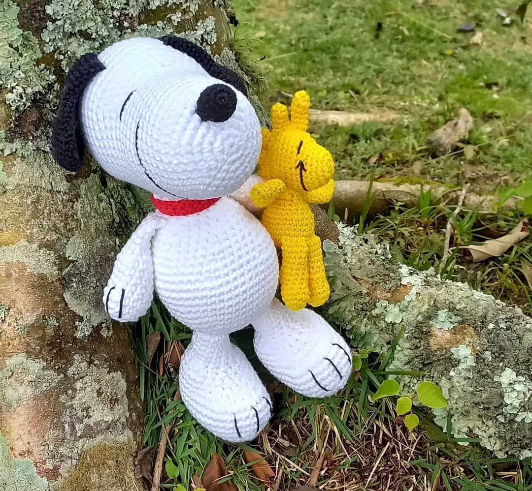 Snoppy em amigurumi